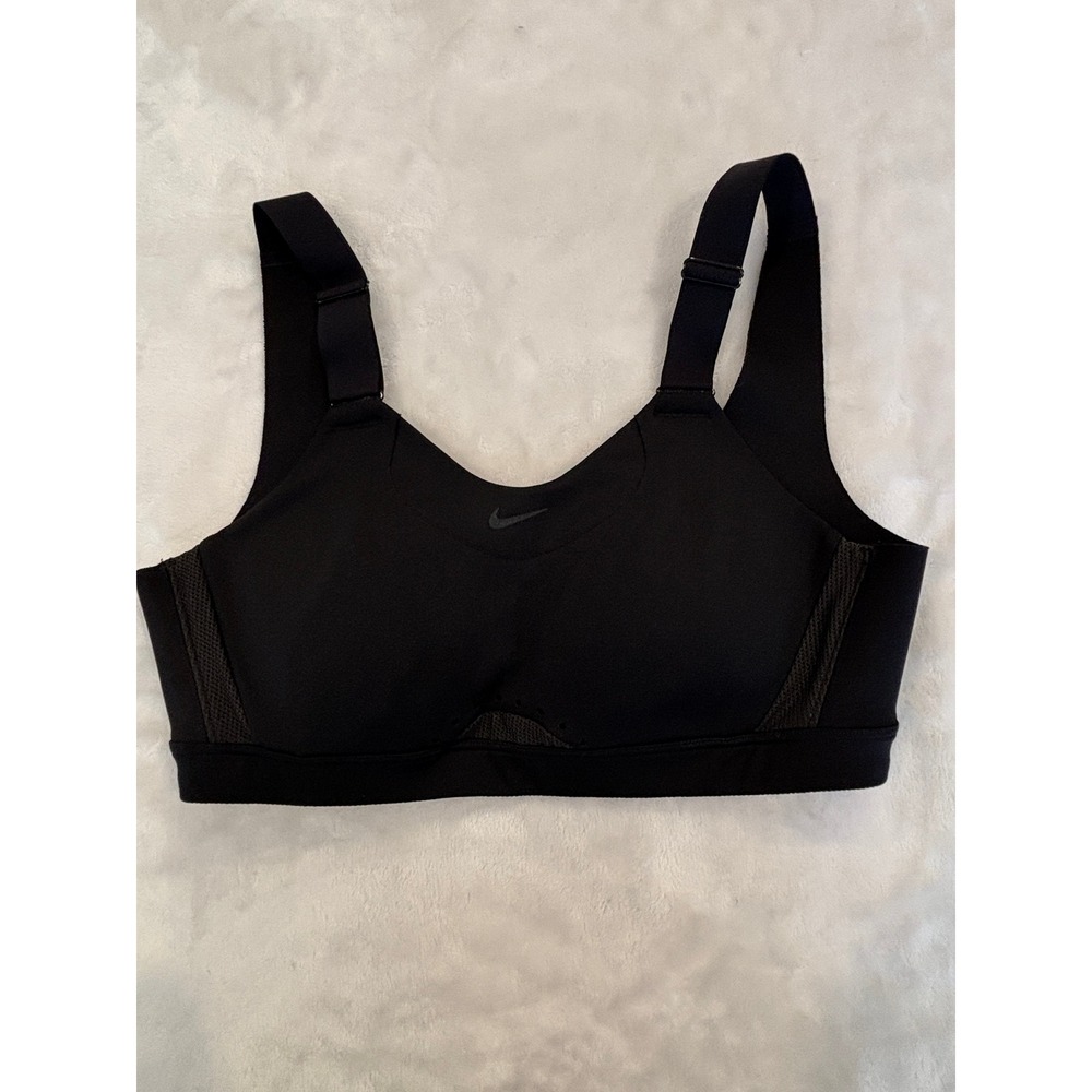 Nike Dri-FIT High Impact Sports Bra Black Adjustable Straps Small A-C Cup